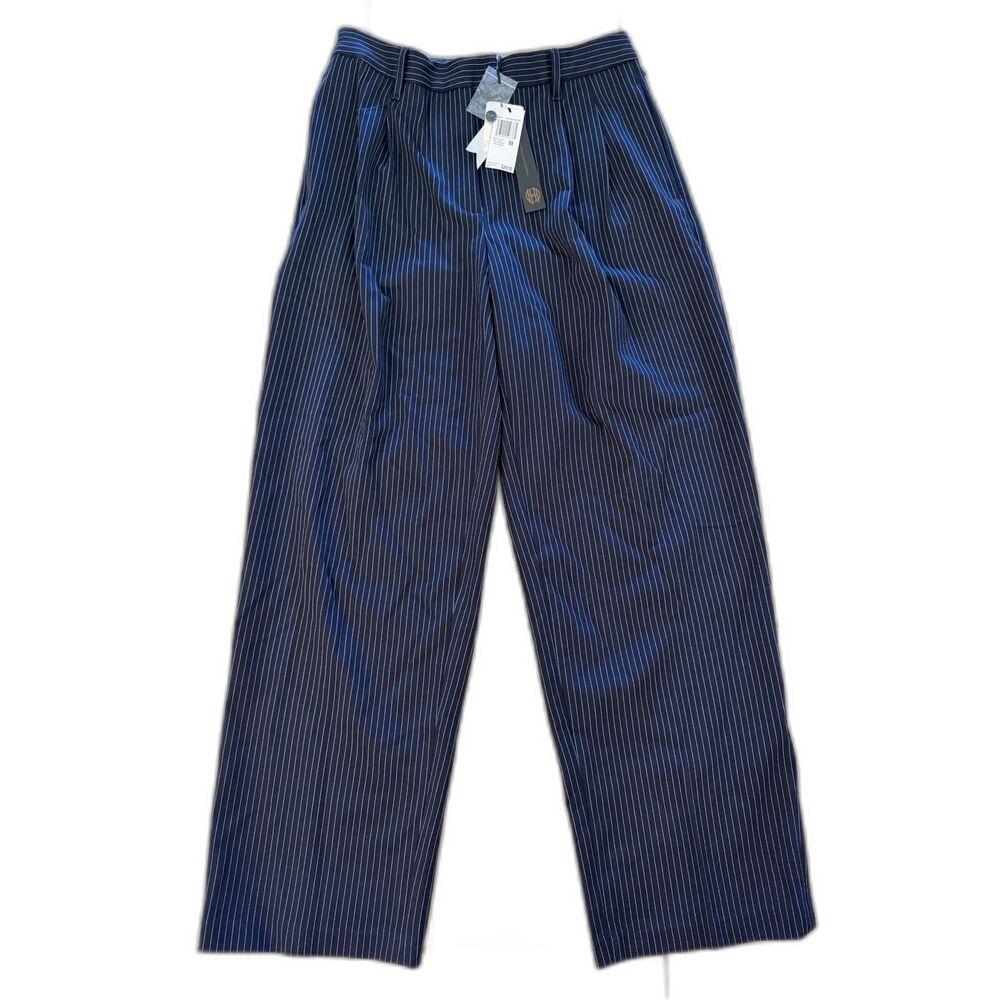 House of Harlow 1960 Marichelle Navy Pinstripe Pants - Medium